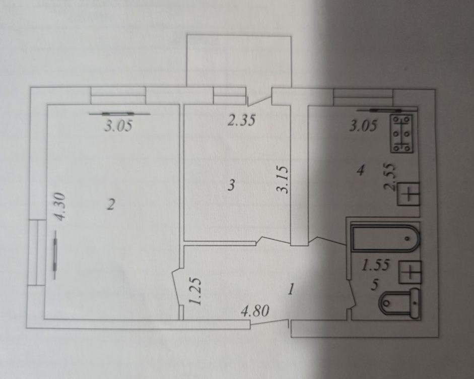 Продажа 2-комнатной квартиры в mirzo-ulugbek районе, 42 м² — Ц1, фотография 5